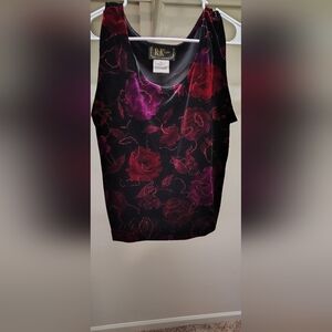 R&K Floral Black and Red Shirt